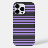 Lila und kohle-fünf Streifen iPhone Hülle (Rückseite)