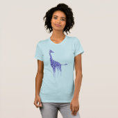 Lila und Lavendel beschmutzt Giraffen-T-Shirts T-Shirt (Vorne ganz)