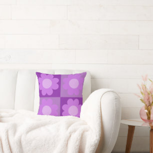 Lila und Lavendel-Blumen-Design-Kissen Kissen