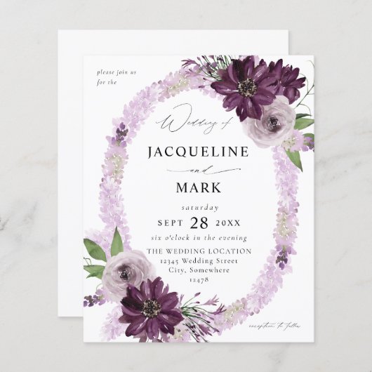 Lila und Lavendel-Blumenring (Vorne/Hinten)