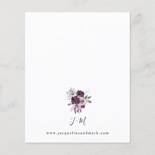 Lila und Lavendel-Blumenring Flyer (Hinten)