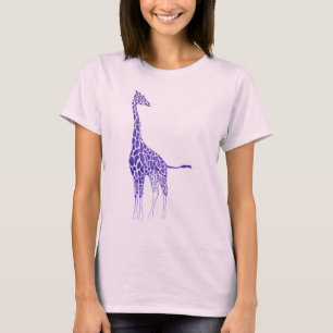 Lila und Lavendel Flecken Giraffe T-Shirts