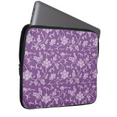 Lila und lavendelfarbenes Blumenmuster Laptopschutzhülle (Vorne Rechts)
