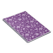 Lila und lavendelfarbenes Blumenmuster Notizblock (Rechte Seite)