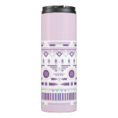Lila und Lavender Geometric Boho Muster Thermosbecher (Rückseite)
