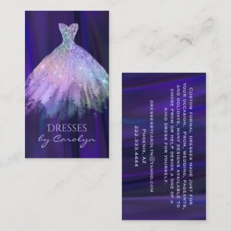 Lila und Lavender Glittery Seamstress Visitenkarte