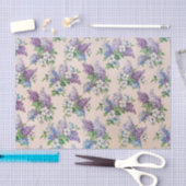 Lila und Lavender Lilacs auf Vintagem Hintergrund Seidenpapier (Handwerk)