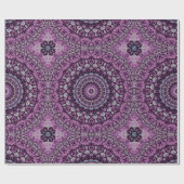 Lila und Lavender Mandala-Muster Geschenkpapier (Flach)