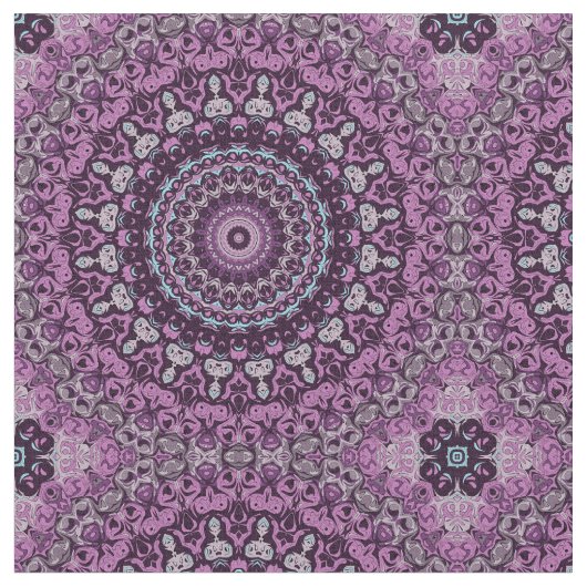 Lila und Lavender Mandala-Muster Stoff (Nahaufnahme)