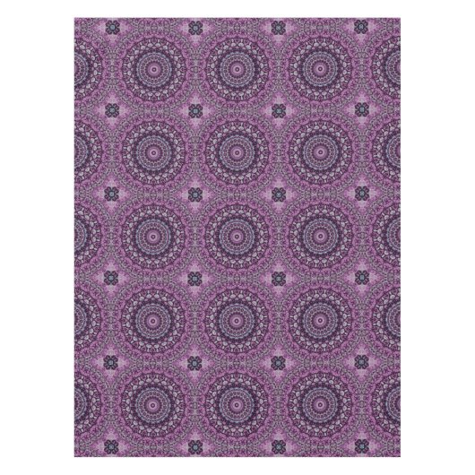 Lila und Lavender Mandala-Muster Tischdecke (Vorderseite)