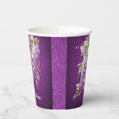 Lila und Lavender Wisteria Brautparty Pappbecher (Links)
