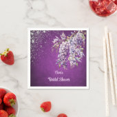 Lila und Lavender Wisteria Brautparty Serviette (Beispiel)