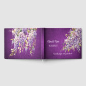 Lila und Lavender Wisteria Wedding Gästebuch (Voll)