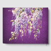 Lila und Lavender Wisteria Wedding Gästebuch (Rückseite)