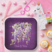 Lila und Lavender Wisteria Wedding Pappteller (Party)