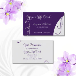 Lila und leicht graue Ornamentik gequetscht Verzie Visitenkarte