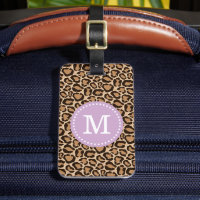 Lila und leopard Print Custom Monogram