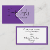 Lila und lila, fette minimalistische Visitenkarte (Vorne/Hinten)