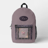 Lila und lila, Rose, Rucksack (Vorderseite)