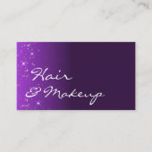 Lila und Lilac Gradient Glitzer Stars mit Foto Visitenkarte (Vorderseite)