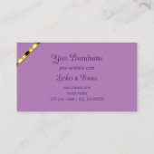 Lila und Lilac mit Foto Chic Gemustert Letters Visitenkarte (Rückseite)