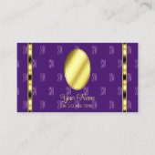 Lila und Lilac mit Foto Chic Gemustert Letters Visitenkarte (Vorderseite)