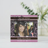 Lila und Lilac Senior Pictures Class Einladung (Stehend Vorderseite)