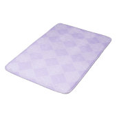 Lila und Lilac Two Tone Geometric Diamond Badematte (Schrägansicht)