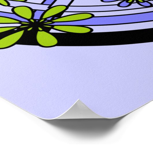 Lila und Limone T - Shirt und Geschenke für den Fr Poster (Ecke)