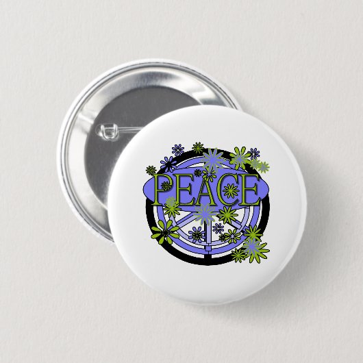 Lila und Limoner Frieden Button (Vorne & Hinten)