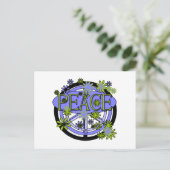 Lila und Limoner Frieden Postkarte (Stehend Vorderseite)