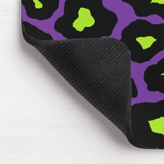 Lila und Limoner Leopard Mousepad (Ecke)