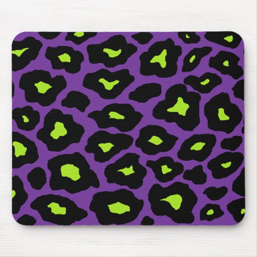 Lila und Limoner Leopard Mousepad (Vorne)