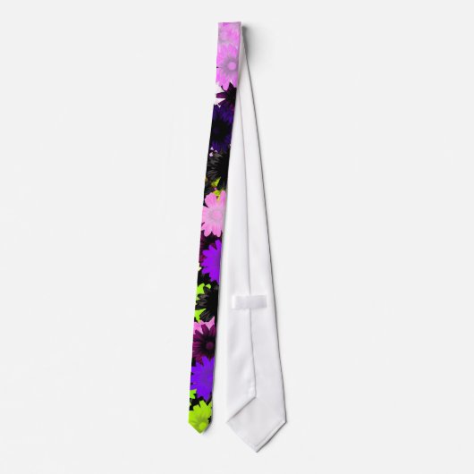 Lila und Limones Blumen Krawatte (Rückseite)
