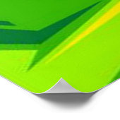 Lila und Lindgrün-Abstraktes Kunstposter Poster (Ecke)