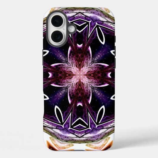 Lila und Magenta-Kosmic-Kaleidoskopmuster Case-Mate iPhone Hülle (Rückseite)