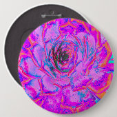 Lila und Magenta Succulent Sedum Rosette Button (Vorne & Hinten)