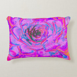 Lila und Magenta Succulent Sedum Rosette Dekokissen