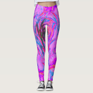 Lila und Magenta Sukkulente Sedumrosette Leggings
