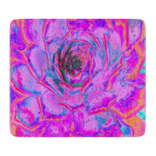 Lila und Magenta Sukkulente Sedumrosette Schneidebrett