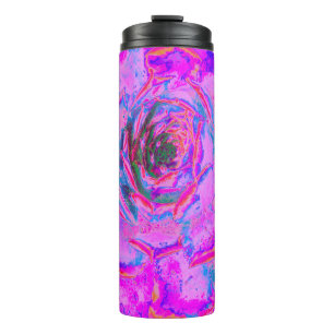 Lila und Magenta Sukkulente Sedumrosette Thermosbecher