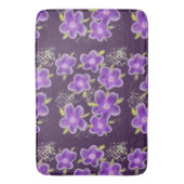 Lila und Mauve Floral Badematte (Vorderseite Vertikal)
