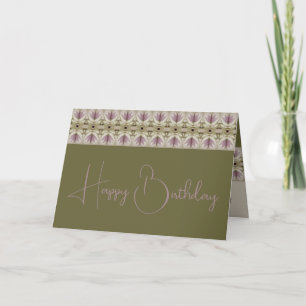 Lila und Mauve Floral Gemustert Karte