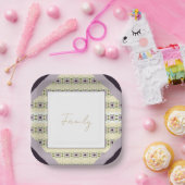 Lila und Mauve Floral Pappteller (Party)