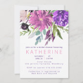 Lila und mauvfarbenes Brautparty Einladung (Vorderseite)