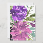 Lila und mauvfarbenes Brautparty Einladung (Rückseite)