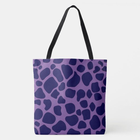 Lila und Midnight Blue Giraffe Tasche (Vorderseite)