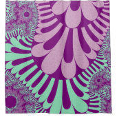 Lila und Mini-Grünschleife Duschvorhang (Vorderseite)