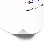 Lila und Off White Wedding Bar Menu Poster (Ecke)