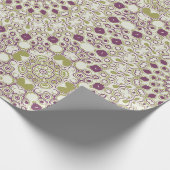 Lila und Olive Geometric Mandala Pattern Geschenkpapier (Ecke)
